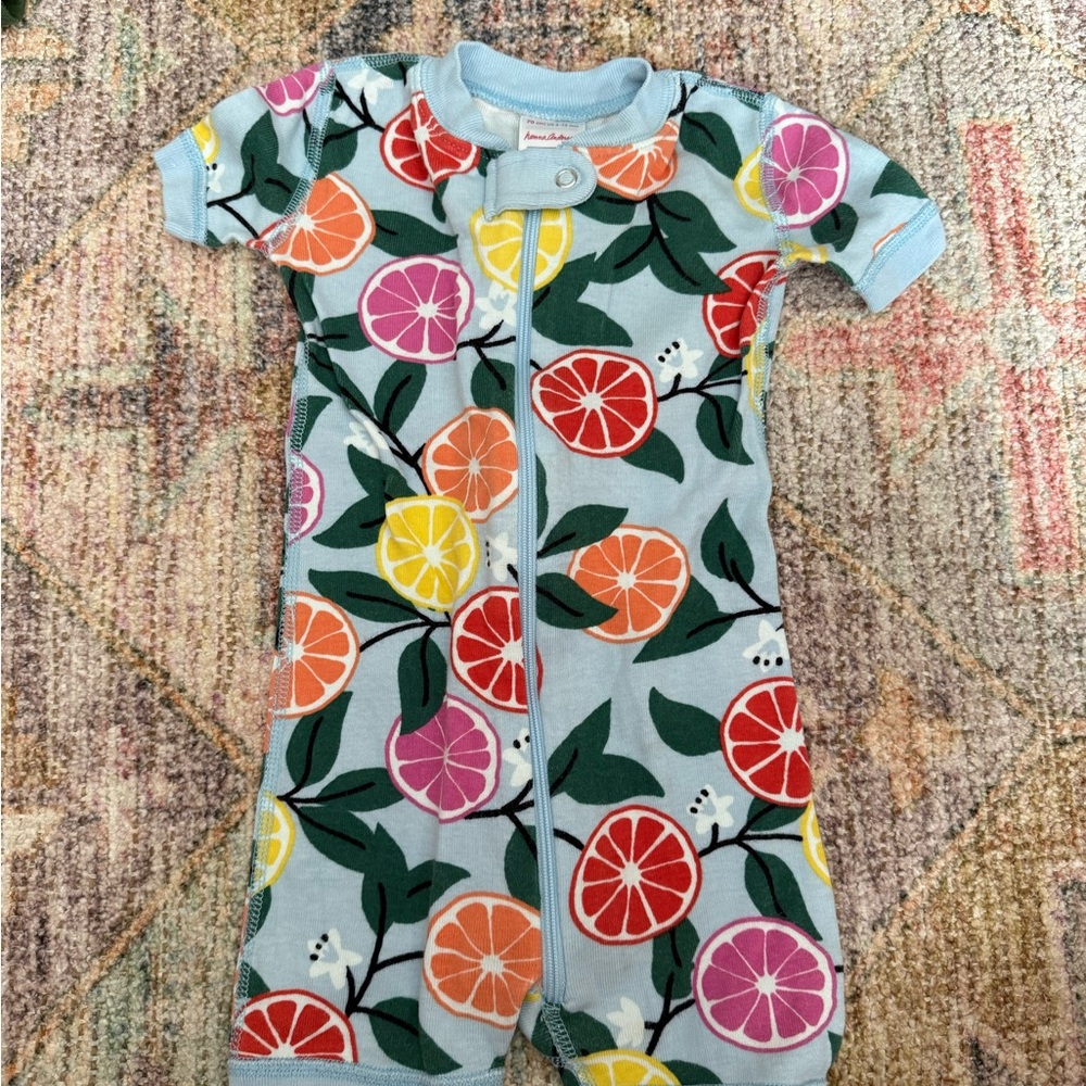 Hanna Andersson Short Romper Citrus